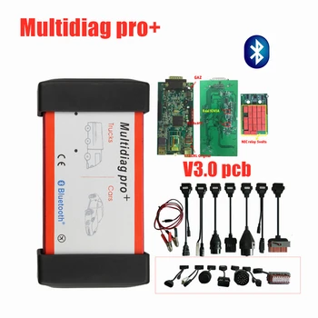 

DHL New v3.0 pcb with bluetooth Multidiag pro plus obd scaner for delphis VD TCS CDP obd2 truck diagnostic tool +8pc car cables
