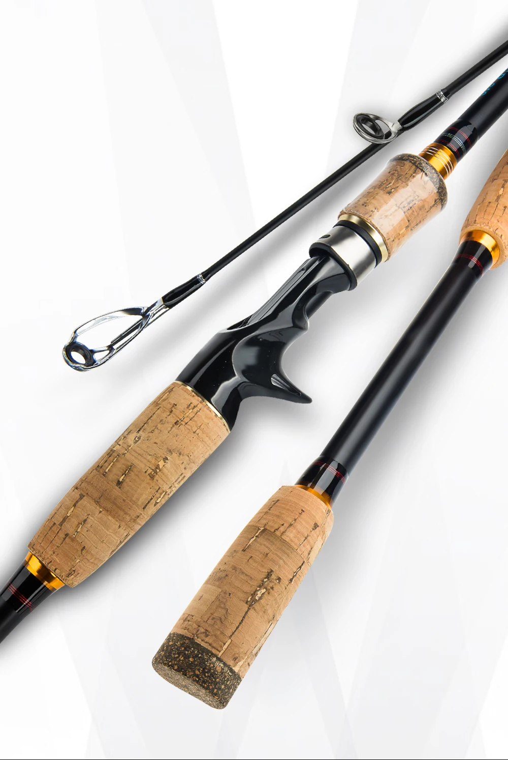 M power Carbon Fiber Travel Rod lure Fishing Rod 1.8m 2.1m 2.4m 2.7m 3m Spinning Casting Rod 4 Sections Travel Rod Cork Handle