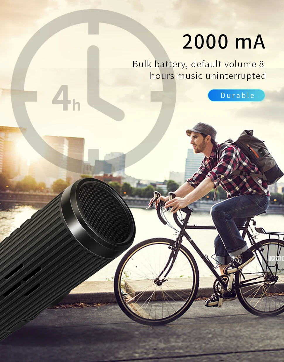 Водонепроницаемый Bluetooth Динамик Портативный Динамик цилиндрической формы на открытом воздухе Беспроводной фонарик Динамик и карты bicycle сабвуфер