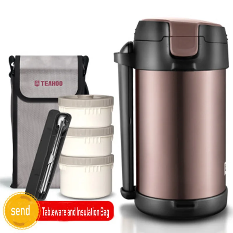 1.8/2.2L Thermos Lunch Box for Hot Food Stainless Steel Insulated Thermos  for Food Container Vacuum Lunch Jar 12 Hours Keep Warm - AliExpress