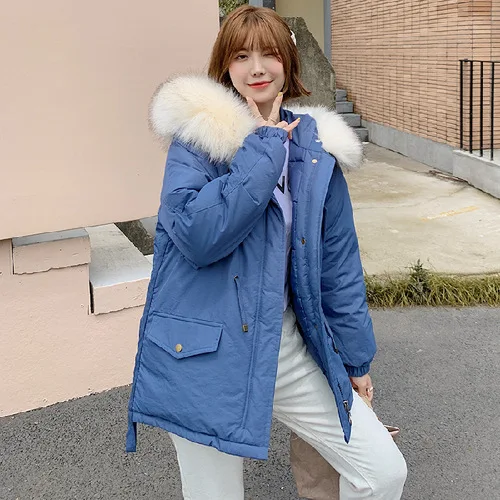

2019 New Style Autumn & Winter Down Jacket Women's Loose-Fit BF down Coat Fashion Slimming Cotton-padded Clothes CHIC Coat Fashi