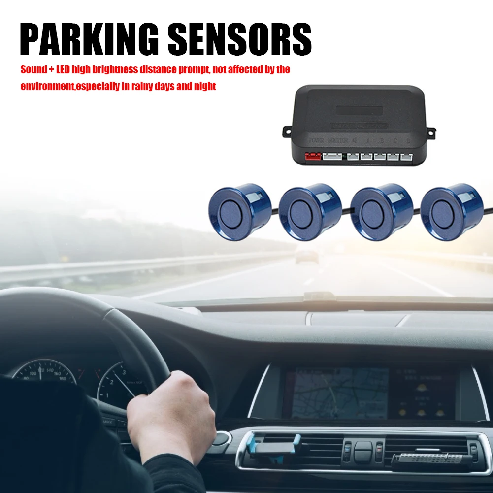 12V автомобильные обратные запасные парковочный радар Системы 4 Датчики зуммер