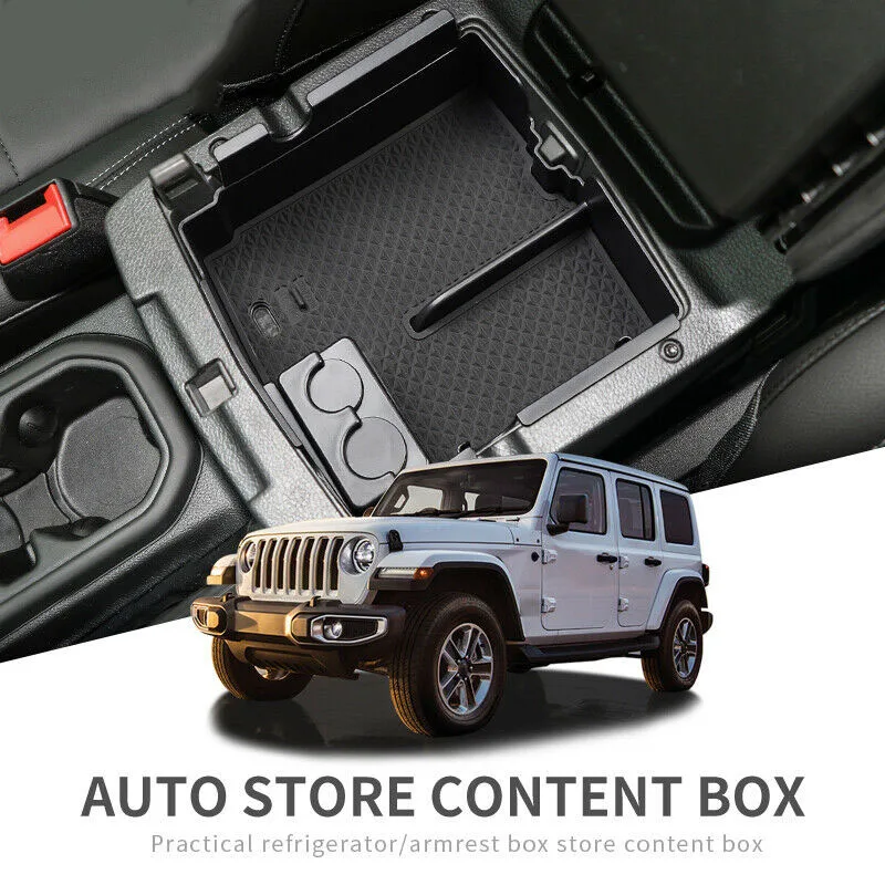 Черный ящик для хранения ABS для JEEP Wrangler JL-20 центральный подлокотник коробка Аксессуар