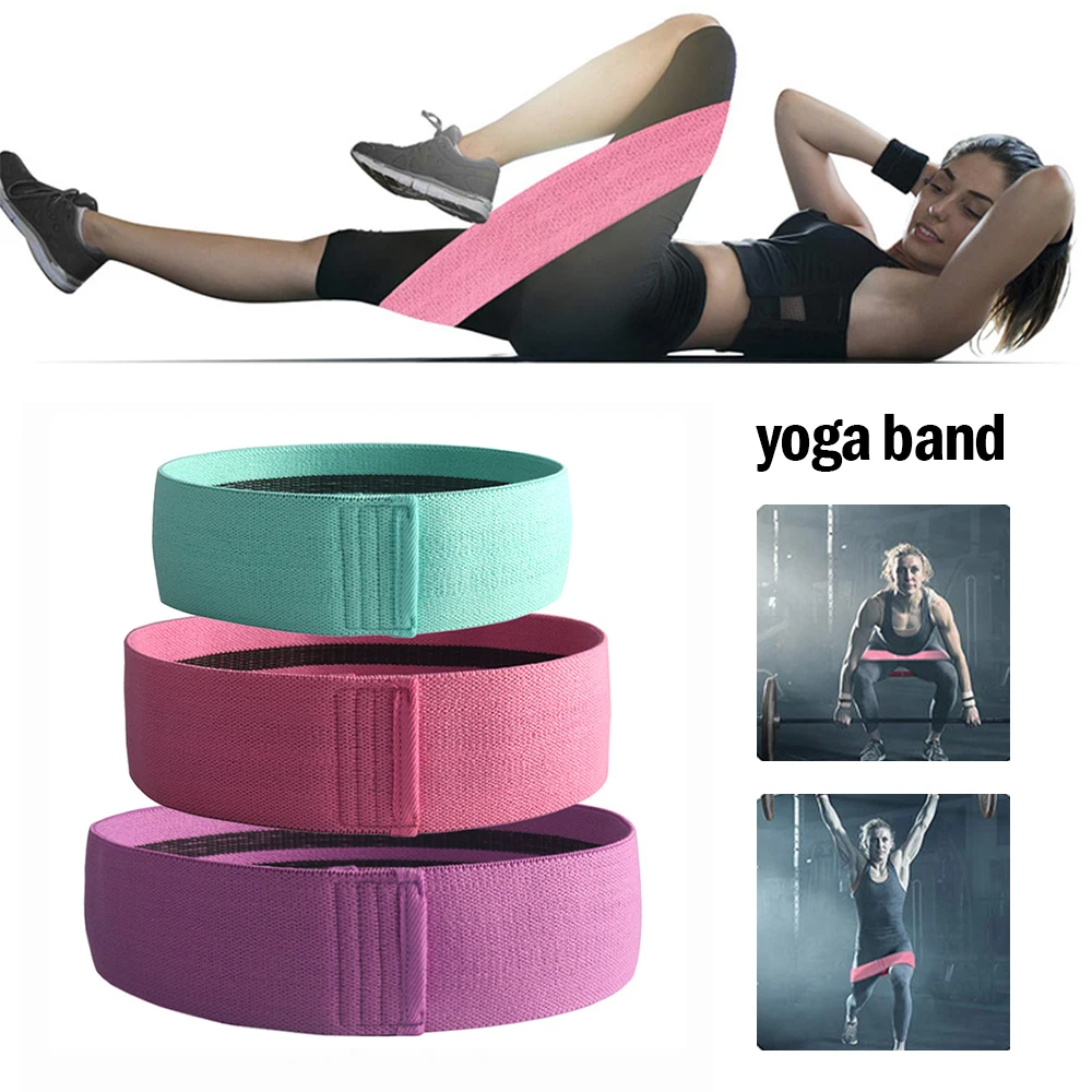 

3 pcs fabric resistance bands booty band set gym equipment workout elastic rubber band for yoga sports fitness hip training