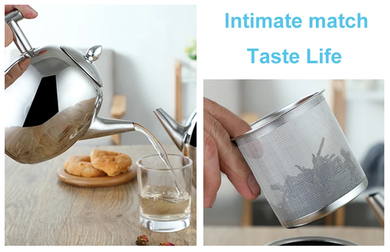 Mylifeблок чайник из нержавеющей стали с фильтр для инфузионного чая заварка судно с крышкой подходит для индукционной плиты