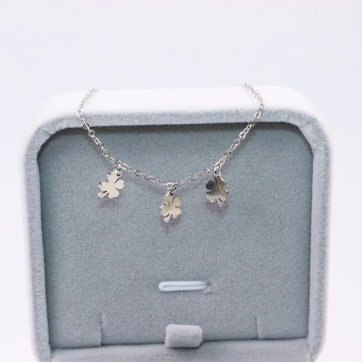 10pcs 6mm 도매 스테인레스 스틸 고품질 폴란드어 미니 잎 매력 펜던트 DIY 목걸이 팔찌 Unfading 무색