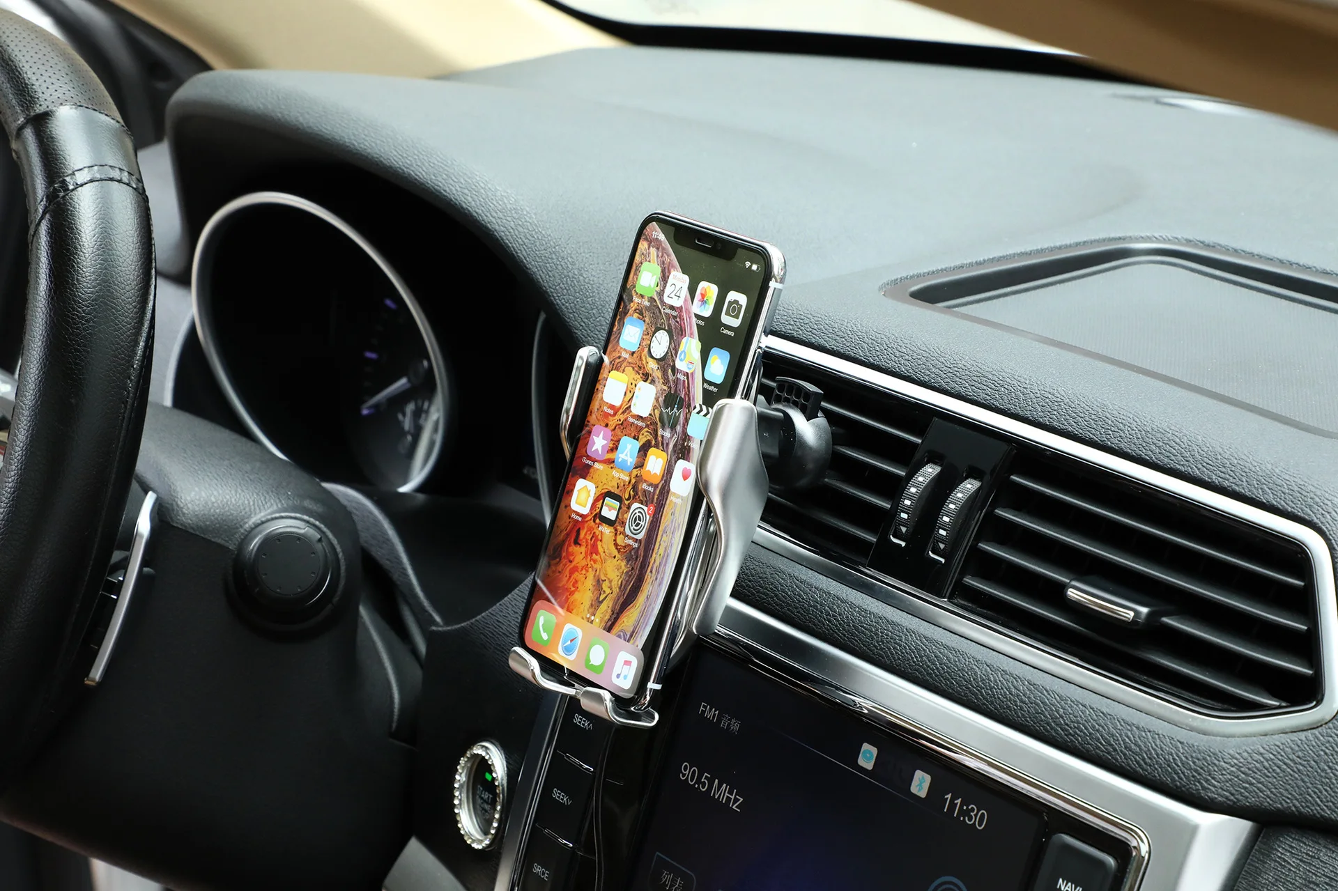Беспроводное зарядное устройство Автомобильный держатель для телефона для iphone 11 8 X samsung S10 S9 Инфракрасный Датчик Держатель автоматический зажим подставка для телефона зарядное устройство