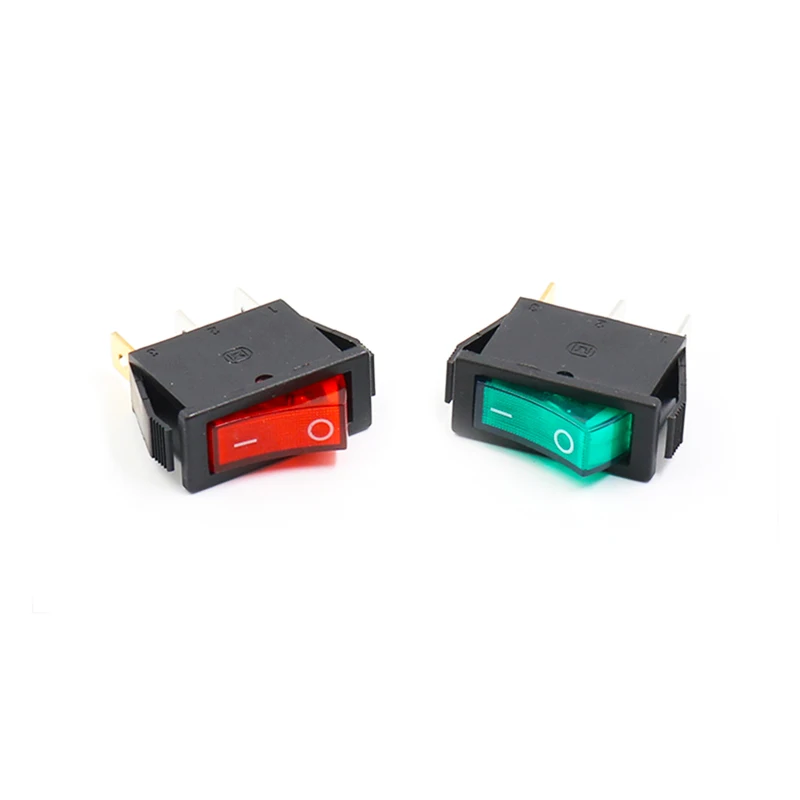 KCD3 Rocker Switch ON-OFF 2 Position 3 Pin Electrical Equipment With Light Power Switch 5PCS 16A 250VAC/ 20A 125VAC 35*31*14mm power switch