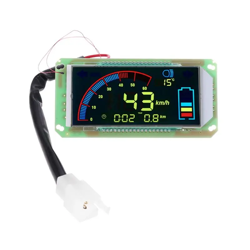 

Multifunction Voltmeter Thermometer Speedometer Odometer for Electric Scooter Bicycle Bike Motorcycle Dashboard 48V 60V 72V