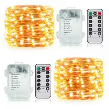 

Fairy Lights Battery Operated 50/100/150LED String Lights Remote Control Timer Twinkle String Lights 5/10/15m Feet Firefly Light