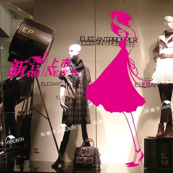 

Sexy girls like wall stick silhouette music restaurant bar clothing store window glass decorative stickers free shipping