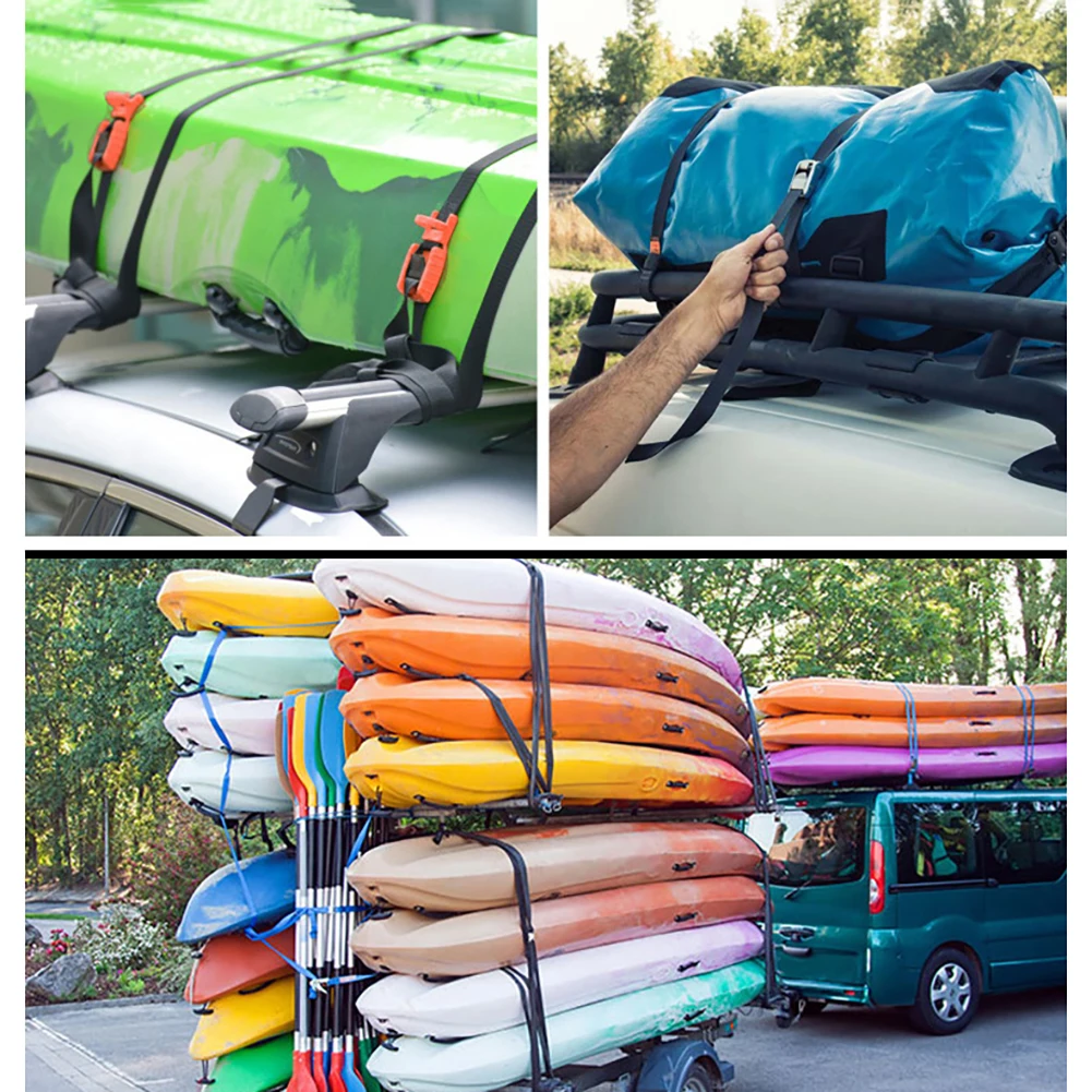 4.5M Surfboard Kayak Roof Rack Tie Down Straps Universal Luggages Lash Securing Strap with Metal Cam Buckle