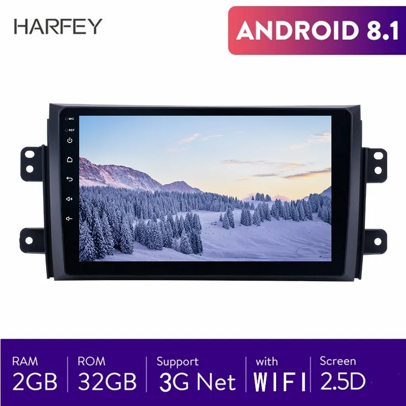 Автомобильный мультимедийный плеер Harfey 2din Android 8 1 ОЗУ 2 ГБ + 32 GPS Navi для Suzuki SX4 2006 2012 с