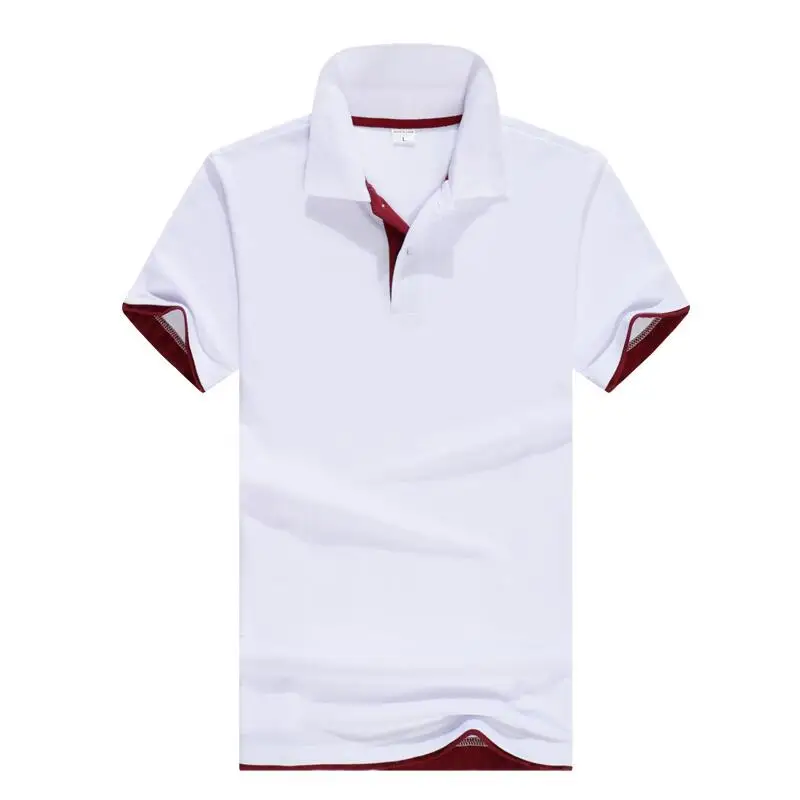 Летняя мужская повседневная хлопковая Однотонная рубашка поло, Мужская дышащая футболка с коротким рукавом для гольфа и тенниса, новая брендовая одежда - Color: 9