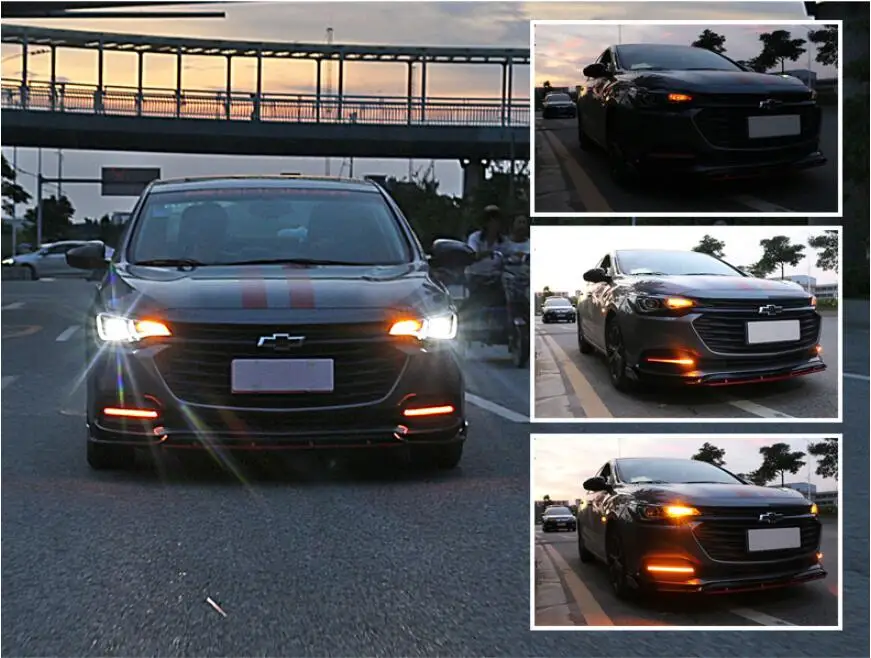 Один комплект 2020y автомобильный бампер головной свет для Chevrolet Monza Противотуманные фары автомобильные аксессуары фары для Chevrolet Monza дневной свет