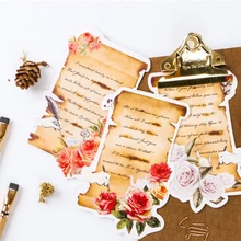 30 шт./лот Ретро Цветы буквы бумажная серия чувство поздравительная открытка подарочные канцелярские принадлежности