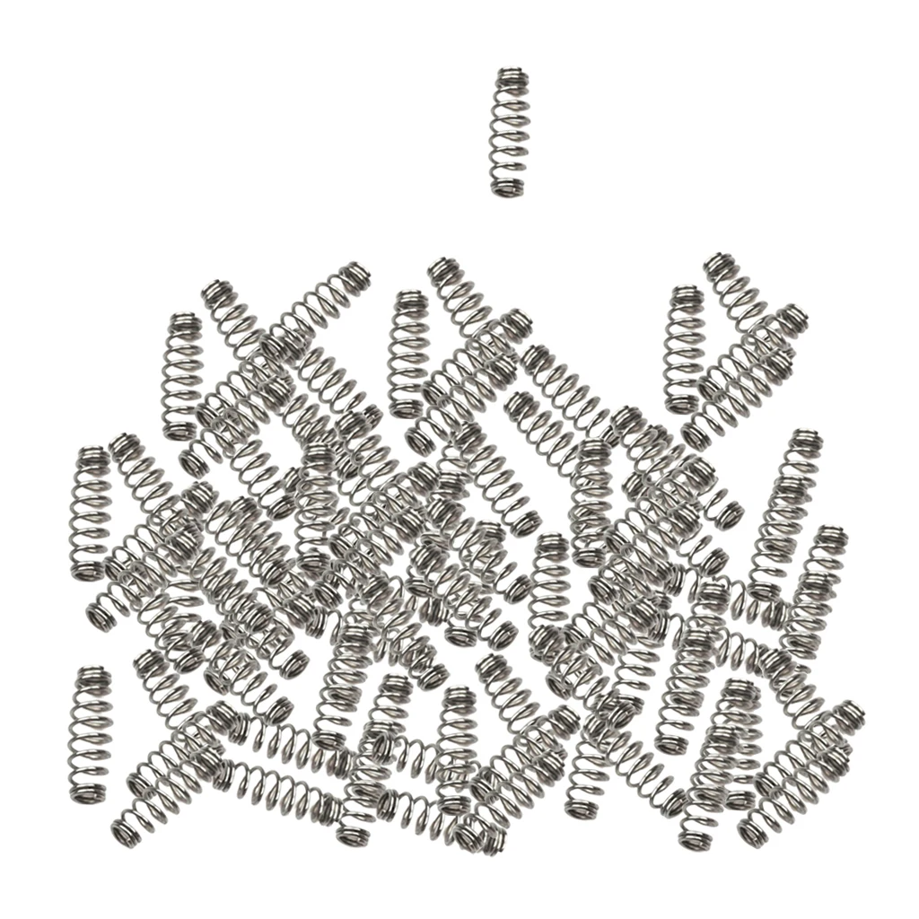 100x Barbed Hook Spring Stainless Steel Fishing Weedless Spring Accessories Centering Pin Spring Twist Locks Fishing Hook