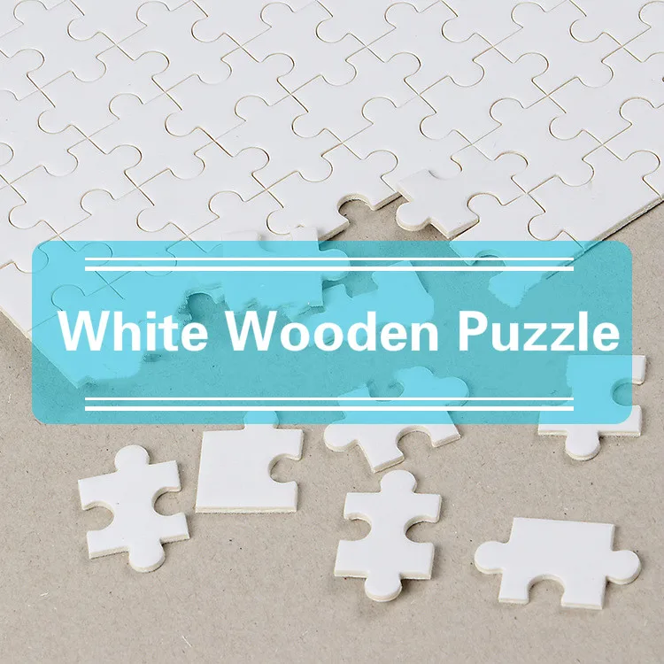 Белый 1000 деревянных пазлов теплопередача печать, струйная печать, DIY игрушка головоломка подарок на день рождения