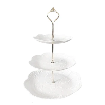 

3 Tier Baking Shelf Square Round Gift Fruit Plate Birthday Serving Platter Cake Stand Dining Room Dessert Rack Party Wedding