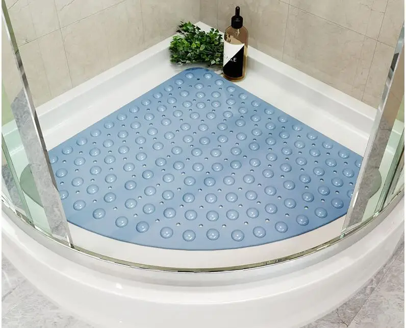 Веерообразный ПВХ нескользящий коврик для ванной комнаты угловой душевой коврик с присоской Ванна массажные подушечки ковер аксессуары для ванной комнаты