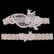 2 шт. леггинсы кружевные белые свадебные аксессуары удобный шнур