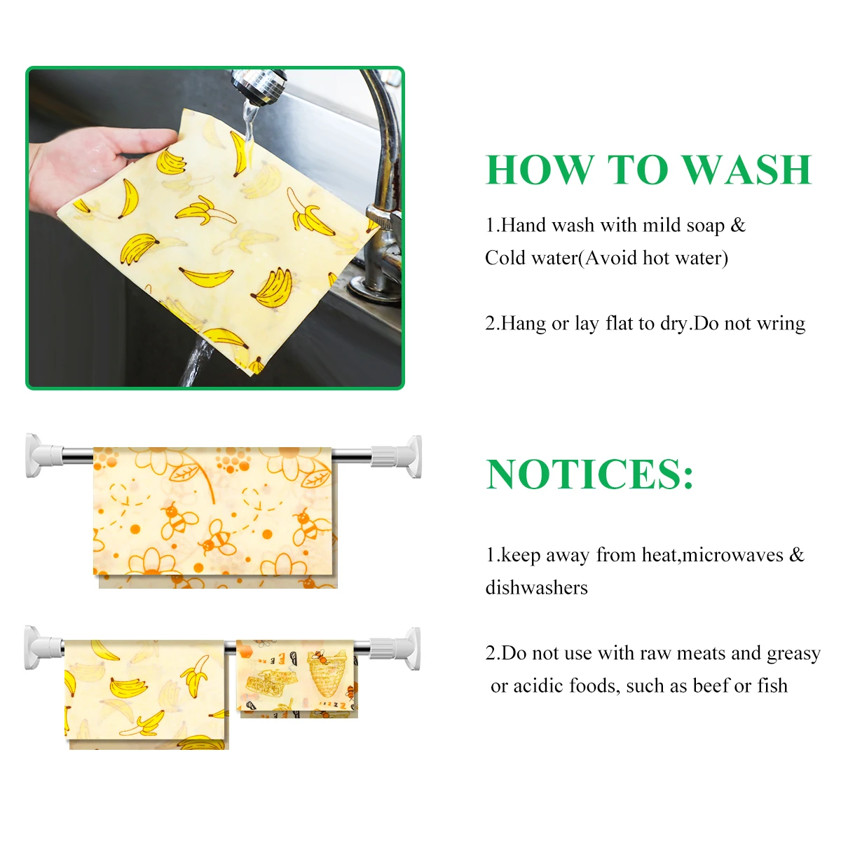 3 размера, многоразовая силиконовая обертка, уплотнение для сохранения свежести пищи, крышка, стрейч вакуумная пищевая обертка, пчелиный воск, ткань, кухонные гаджеты