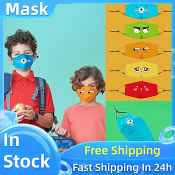 

In Stock! Skin Care Mask Mondkapjes Kids Childrens Washable Reusable Cartoon Print Protector Breathable Face Mask Mascarilla