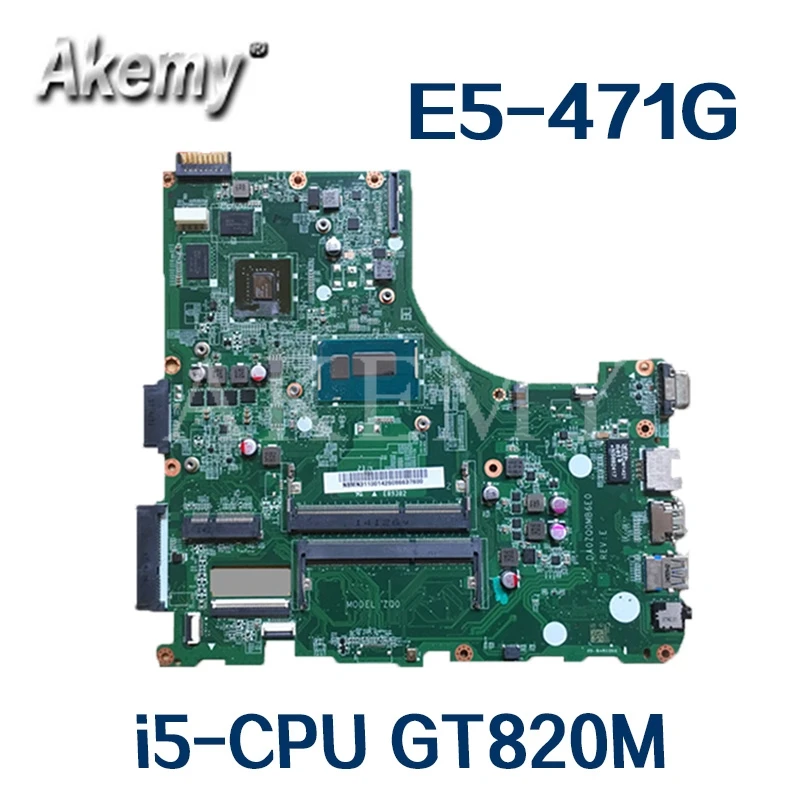 DA0ZQ0MB6E0 для For Acer aspire E5-471 E5-471G V3-472P Материнская плата ноутбука I5-4210U процессор с GT820M