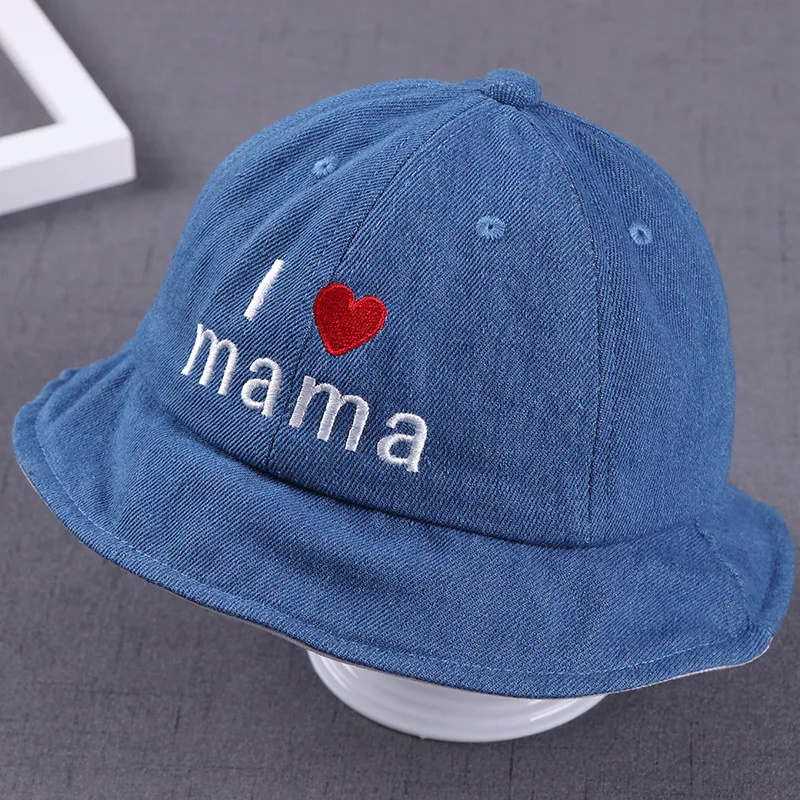 Type2 Детская шапка детская ковбойская шляпа Papa, Mama»(«Я люблю папу, маму») кепка с надписью Детские Кепки шляпка для девочки шапка для маленьких мальчиков Одежда для маленьких детские шапки кепки шапка детская - Цвет: Type2