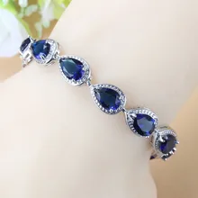 Лидер продаж, 925 пробы Серебряный браслет-цепочка с наложением капли воды, модные ювелирные изделия для здоровья женщин, подарочная коробка SL29