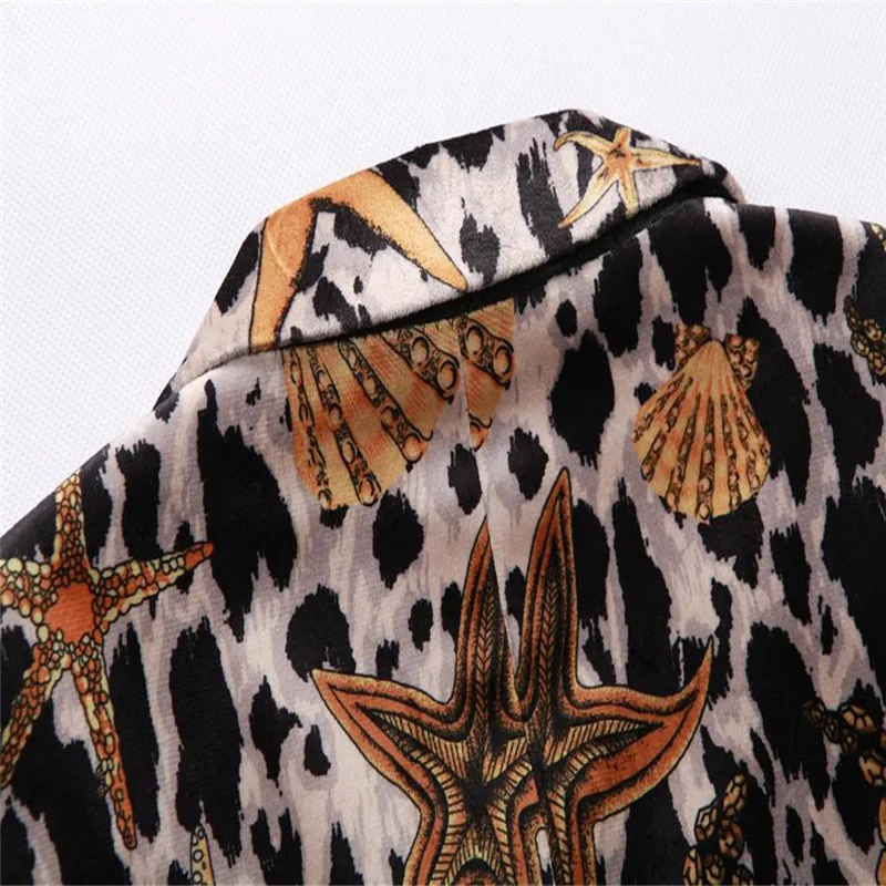 PAULKONTE Starfish Leopard Print Dress Jacket Suit Top Fashion High Quality Nightclub Party Wedding Slim Fit Mostly Male Blazer PAULKONTE Starfish Leopard Print Dress Jacket Suit Top Fashion High Quality Nightclub Party Wedding Slim Fit Mostly Male Blazer