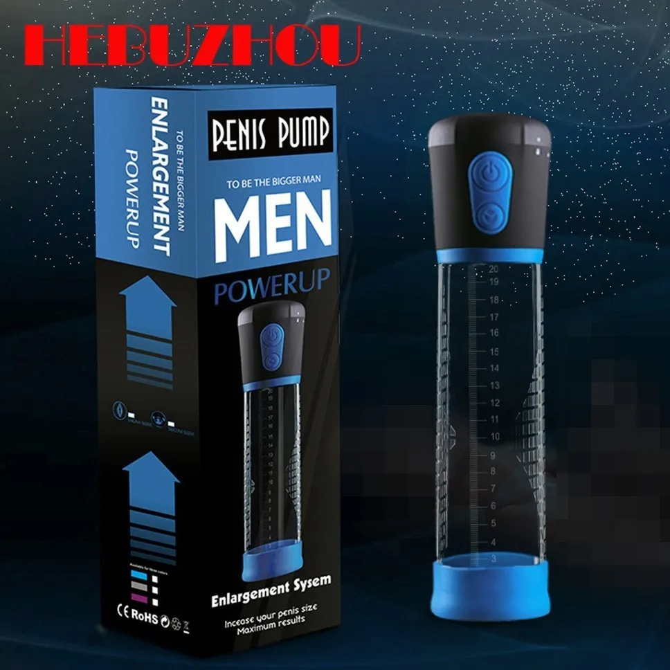 HEBUZHOU Electric Penis Pump Enlargement Automatic Vacuum Suction Extend Sex Toy Exercise Adult Product for Men | Красота и здоровье