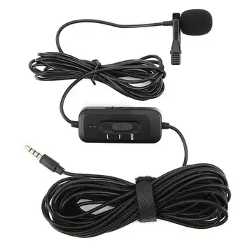 

8m Lavalier Clip-on Microphone 3.5mm Plug Consender Mic for SLR Camera Mobile Phone for DJI Osmo Action Sports Camera