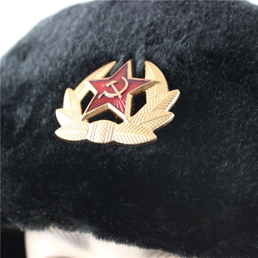 Soviet-Army-Military-Badge-Russia-Ushanka-Bomber-Hats-Pilot-Trapper-trooper-Hat-Winter-Faux-Rabbit-Fur (4)