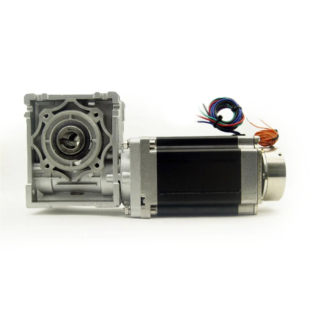 

NEMA34 Stepper Motor 8.5Nm(1215oz-in) with brake and Worm gearbox 5:1/7.5:1/10:1/20:1/30:1/40:1/50:1/80:1 and output shaft 6.0A