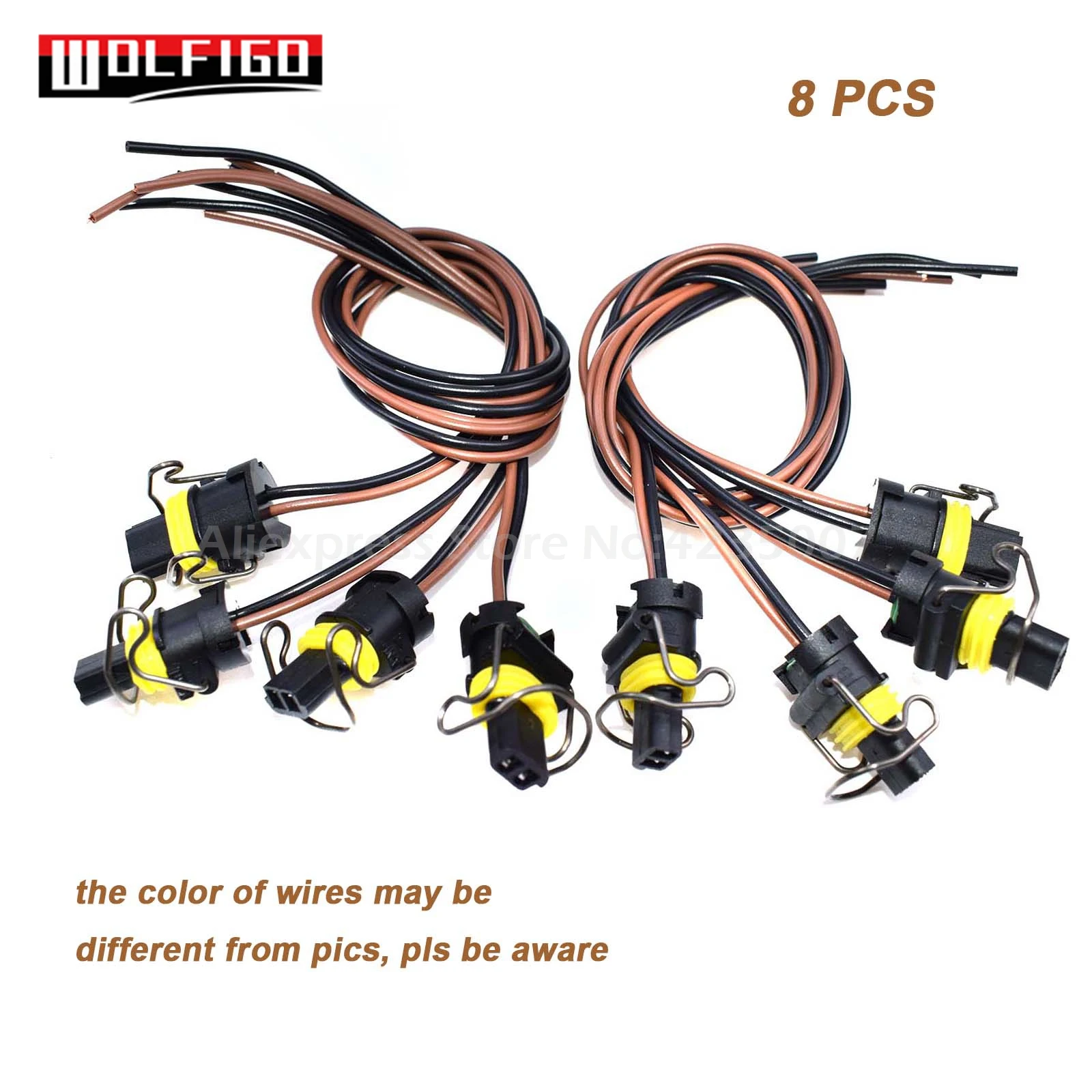 WOLFIGO 1/2/4/8 шт. для Ford 6.0L/6.7L/7.3L дизельный F250 F350 F450 G-M 6.6L ПИС соленоид VGT 2-полосная Соединительный разъем жгута проводов - Цвет: 8 PCS