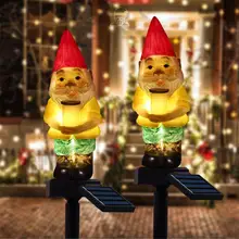 Водонепроницаемый Рождественский солнечный светильник Санта Клаус со стентом для газона