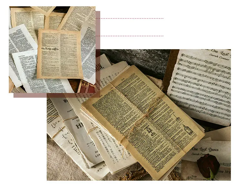 10pcs/pack Large Size Medieval Vintage material Paper Dairy DIY Scrapbooking Album Decoration Paper Office Supplies