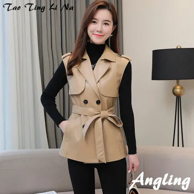 Tao Ting Li Na Women Spring Genuine Real Sheep Leather Jacket R43