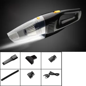

5000PA Strong Suction Power Car Vacuum Cleaner Filter DC 12Volt 120W USB Charging Dual Battery with Night lighting