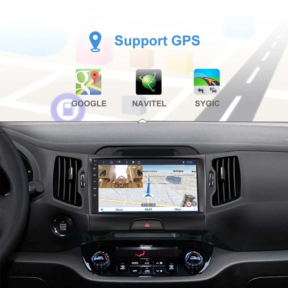 Car Radio Multimedia Player For Kia Sportage 3 4 2010- 2Din Android 9.0 Autoradio GPS Navigation Tape Recorder Stereo