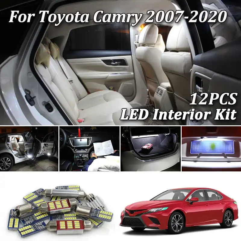 12pcs White Canbus Led Car Interior Lights Package Kit For Toyota Camry 2007 2017 2018 2019 2020 Led Interior Lights