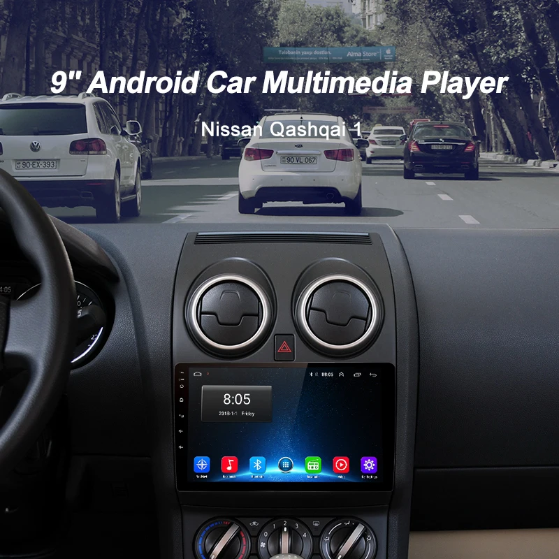 Junsun V1 2G+ 32G Android 9,0 для Nissan Qashqai J10 2006-2009 2011-2013 автомобильный Радио Мультимедиа Видео плеер навигация gps 2 din
