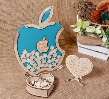 

Apple Wedding Guest Book, Wedding Guest Book Alternative, Rose Gold Apple Wedding Guest Book ,Apple Drop Box ,Alternative Weddin
