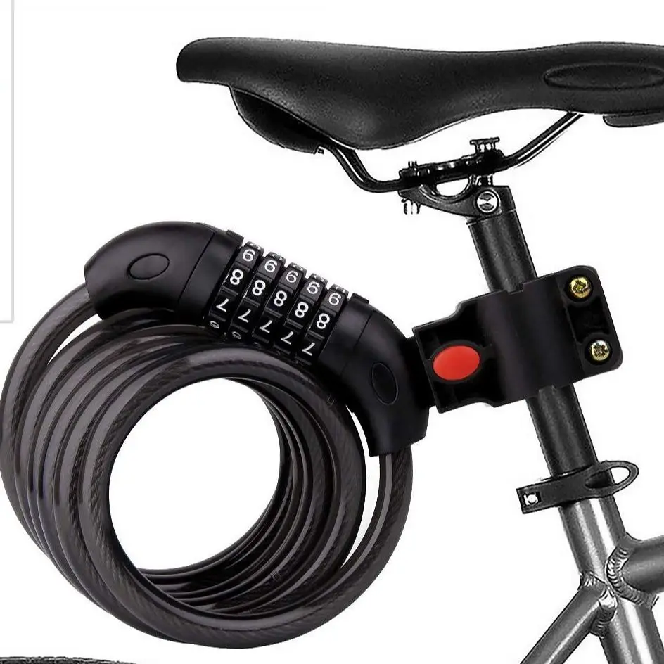 Bike Lock 5Digit Ressetable Combination Chain Bicycle Lock 6Ft