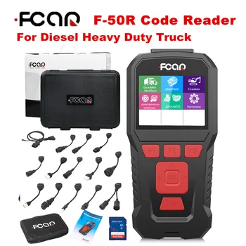 

FCAR F-50R F 50R Full Set Auto Scanner Fault Code Reader for Diesel Heavy Duty Truck Only Russia language