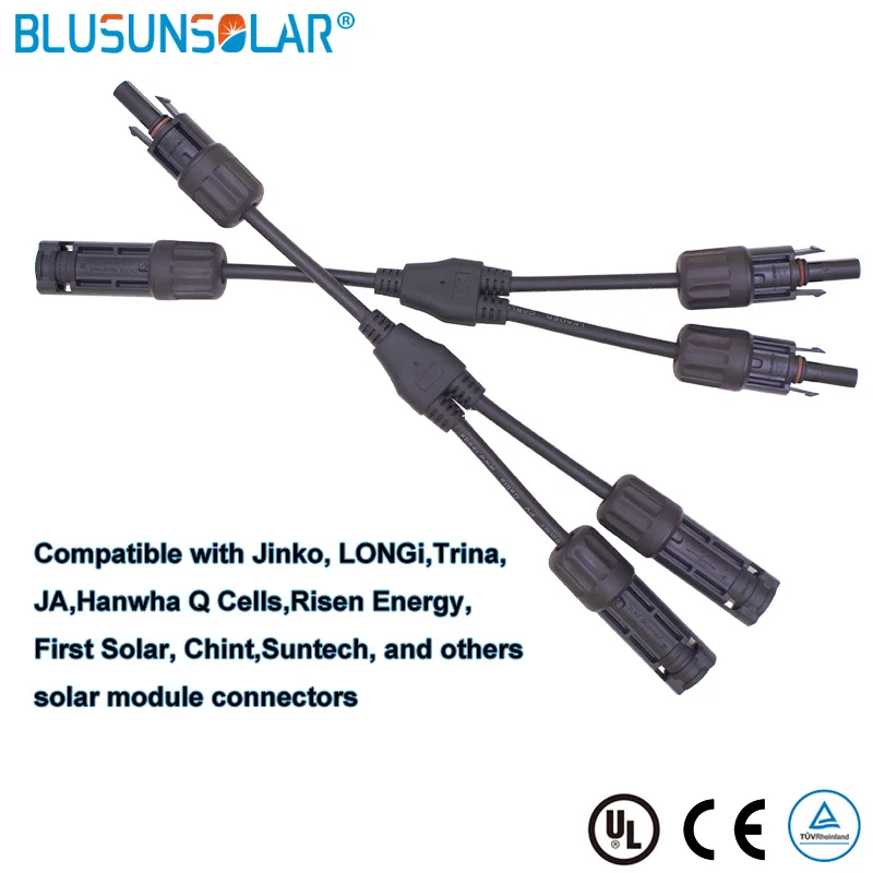 Set de câbles de connexion compatibles MC4 pour panneau solaire