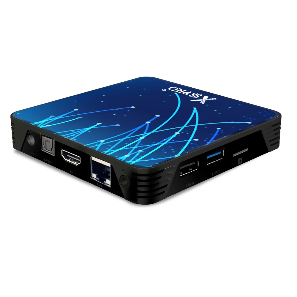 X88 PRO Plus RK3368 PRO Восьмиядерный Android 9,0 ТВ приставка 4 Гб 128 ГБ UHD 4K медиаплеер Google голосовой помощник Netflix телеприставка