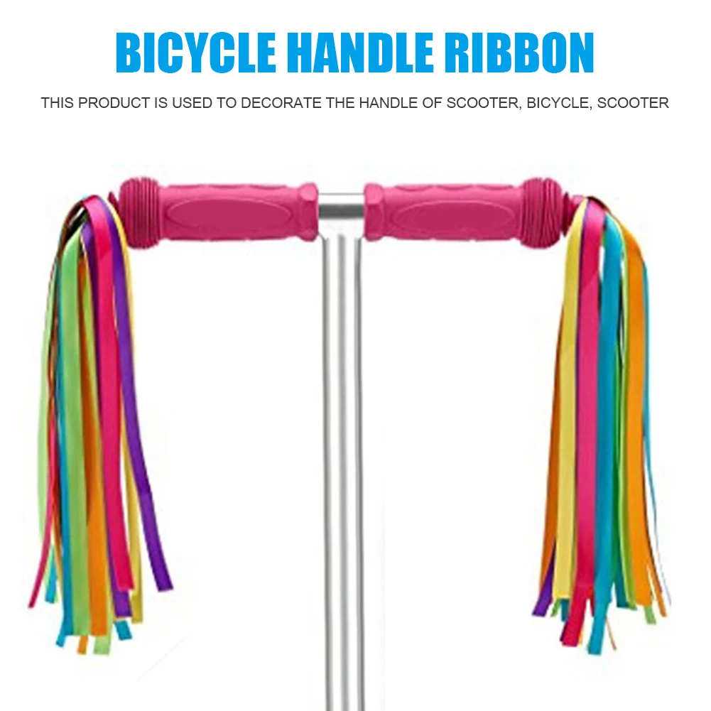 Bicycle Handlebar Colorful Tassel Streamers Kids Scooter Bike Decor Ribbon Tassel Ribbons