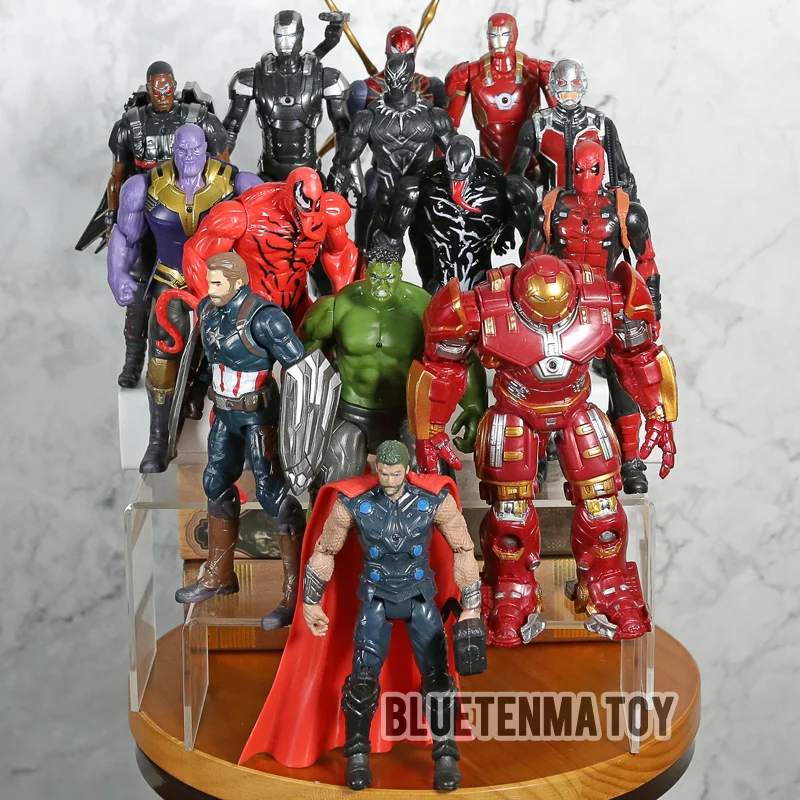 Экшн фигурки Marvel Мстители Веном карнидж Человек паук танос Дэдпул халкбастер